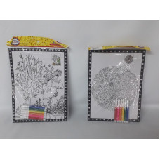 HOJA DISE?O P/PINTAR x2 + MARCADORES   21121