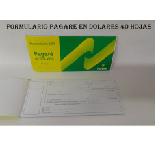 FORMULARIO 604 NORPAC PAGARE EN DOLARES 40HJS   FO604S