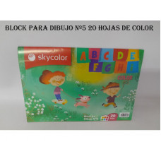 BLOCK DE DIBUJO Nº5 COLOR 20hjs SKYCOLOR   BB70113C20