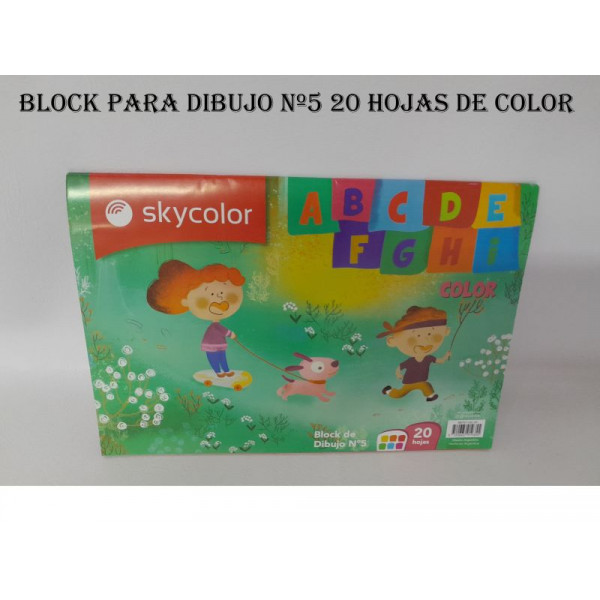 BLOCK DE DIBUJO Nº5 COLOR 20hjs SKYCOLOR   BB70113C20