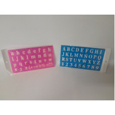 REGLA 22cm C/STENCIL LETRAS MIN/MAY   NS200195