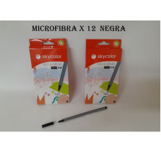 MICROFIBRA 0.4mm NEGRO x12 SKYCOLOR   JJ201359A-BK