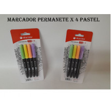 MARCADOR PERM x4 COLORES PASTEL SKYCOLOR   JJ205373P-4