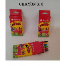 CRAYON CERA CHIQUIS x6 COLORES SKYCOLOR   JJ10401-6