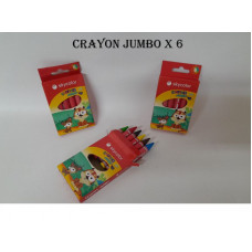 CRAYON CERA JUMBO x6 COLORES SKYCOLOR   JJ104309-6