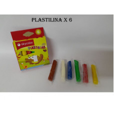 PLASTILINA x6 COLORES SURTIDOS SKYCOLOR   JJ025-6