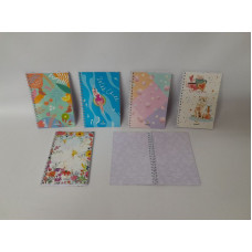 LIBRETA FANTASIA ESPIRAL 9x14cm RAYADA 60hjs NORPAC   L8240R