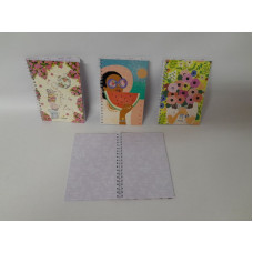 LIBRETA FANTASIA ESPIRAL 11x17cm RAYADA 60hjs NORPAC   L8250R