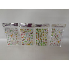 STICKERS POP UP TRANSPARENTE 4mod 14x25cm   22725
