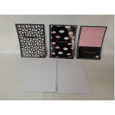CUADERNO A4 FLEX BLACK & PINK 80hjs RAYADA   CU180013