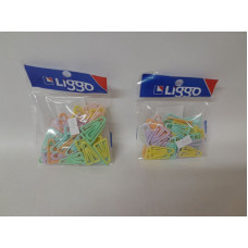 CLIP PLASTICO TRIANGULAR PASTEL x50 LIGGO