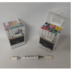MARCADOR DOBLE PUNTA BISELADA/FINA x24 COLORES N?WA   63486