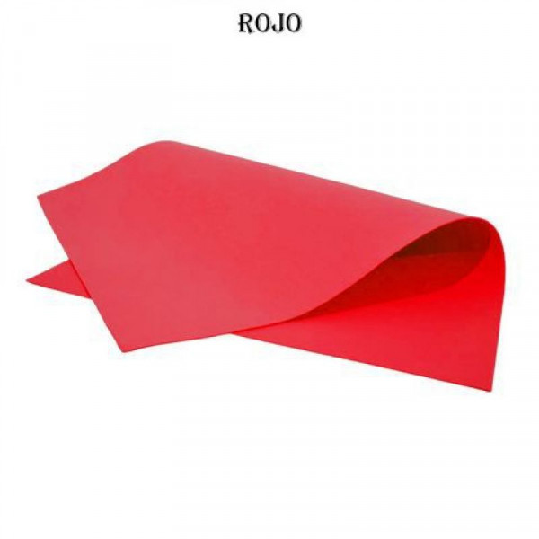 GOMA EVA LISA  40x60cm x10 UNIDADES ROJO