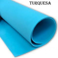 GOMA EVA LISA  40x60cm x10 UNIDADES TURQUESA