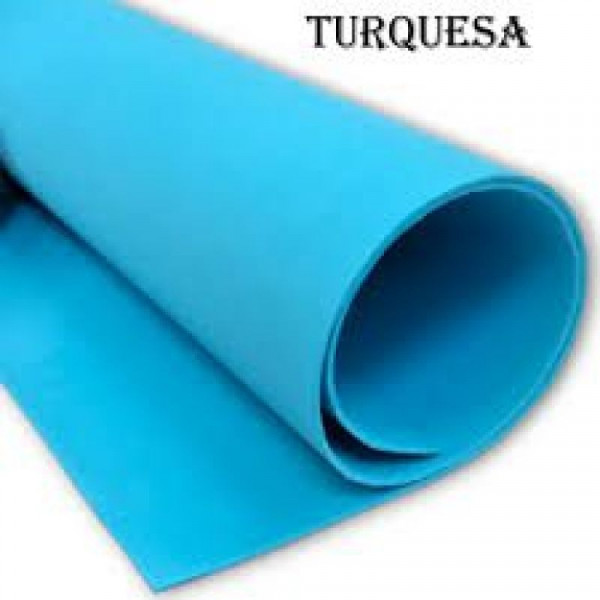 GOMA EVA LISA  40x60cm x10 UNIDADES TURQUESA