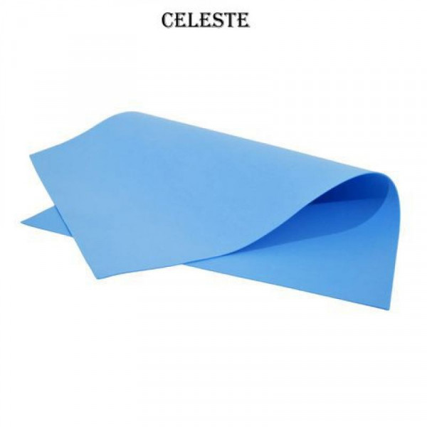 GOMA EVA LISA 40x60cm x10 UNIDADES CELESTE
