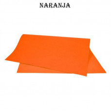 GOMA EVA LISA 40x60cm x10 UNIDADES NARANJA