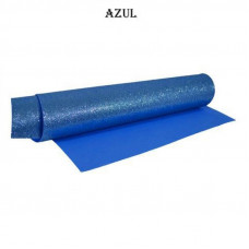GOMA EVA GLITTER 40x60cm x10 UNIDADES AZUL