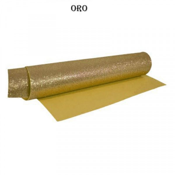 GOMA EVA GLITTER 40x60cm x10  UNIDADES ORO