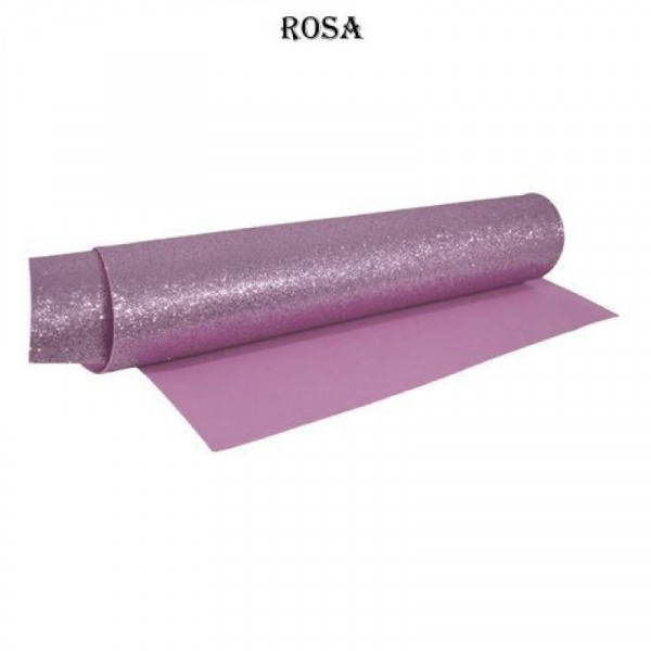 GOMA EVA GLITTER 40x60cm x10 UNIDADES ROSA