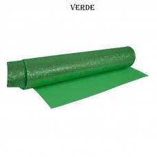 GOMA EVA GLITTER 40x60cm x10 UNIDADES VERDE