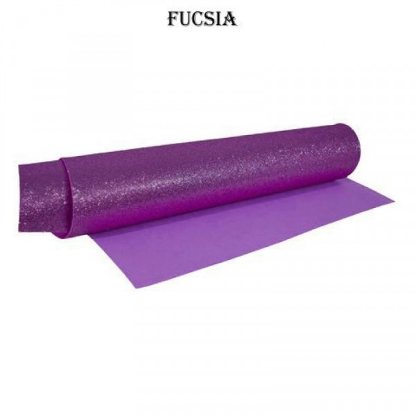 GOMA EVA GLITTER 40x60cm x10 UNIDADES FUCSIA