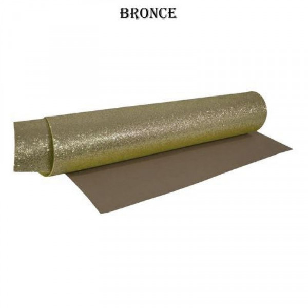 GOMA EVA GLITTER 40x60cm x10 UNIDADES BRONCE