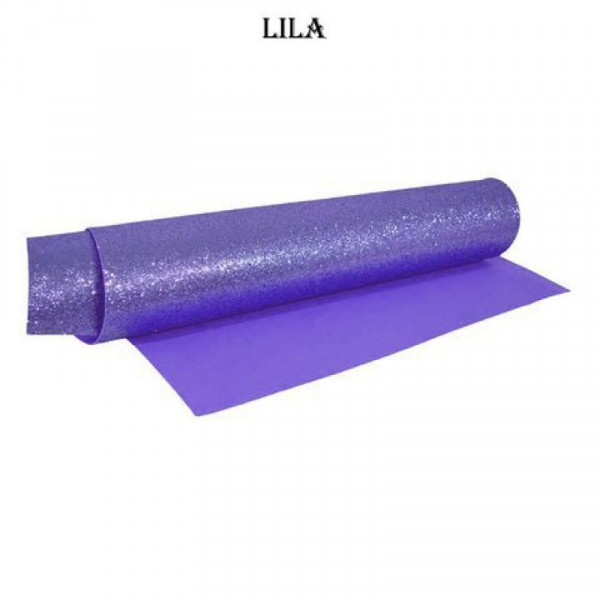GOMA EVA GLITTER 40x60cm x10  UNIDADES LILA