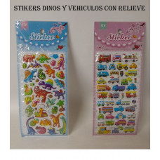 STICKERS DINO/VEHICULOS   22720