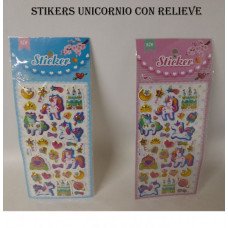 STICKERS UNICORNIO C/RELIEVE   22719