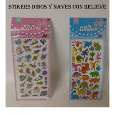 STICKERS DINO C/RELIEVE   22717