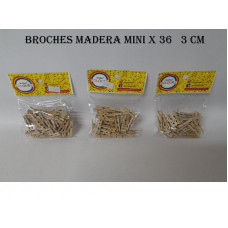 BROCHE MADERA NATURAL 3cm x36   20616