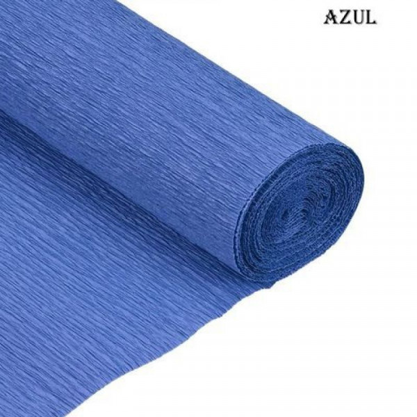 PAPEL CREPE 50cm x 2mts x10hjs AZUL