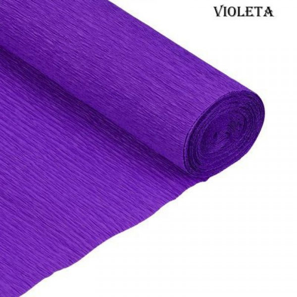 PAPEL CREPE 50cm x 2mts x10hjs VIOLETA