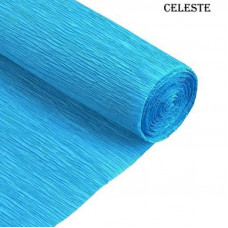 PAPEL CREPE 50cm x 2mts x10hjs CELESTE