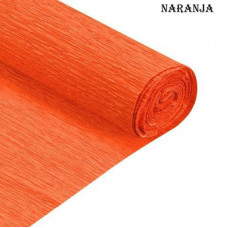 PAPEL CREPE 50cm x 2mts x10hjs NARANJA