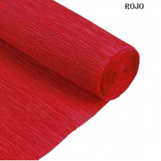 PAPEL CREPE 50cm x 2mts x10hjs ROJO