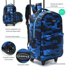 MOCHILA CARRO CAMUFLADO 43x30x17cm GOODPAK   35483