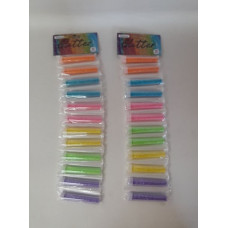 BRILLANTINA TUBO 6 COLORES PASTEL x12 KATANA   514020