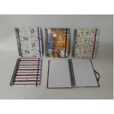 LIBRETA ESPIRAL T/D DISE?O N?7 C/ELASTICO 15x20cm 80hjs   17211