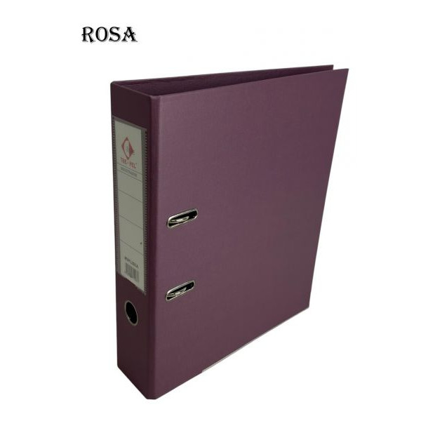 BIBLIORATO METALIZADO A4 LOMO ANCHO ROSA 1222 THE-PEL