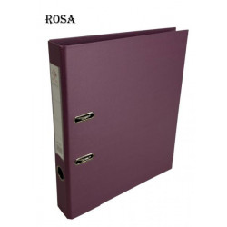 BIBLIORATO METALIZADO A4 LOMO ANGOSTO ROSA 1224 THE-PEL