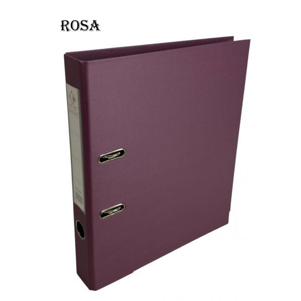 BIBLIORATO METALIZADO A4 LOMO ANGOSTO ROSA 1224 THE-PEL