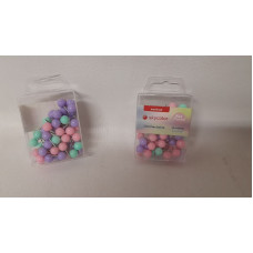 ESTUCHE CHINCHES BOLITAS X 10 PASTEL CB92150P SKYCOLOR