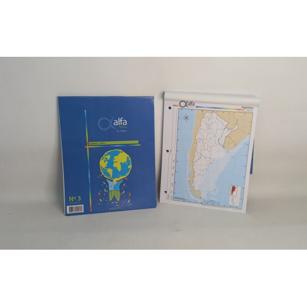 MAPAS N?3 X40 ARGENTINA POLITICO ALFA 3140194