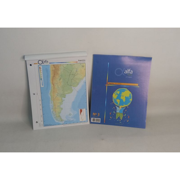 MAPAS N?3 X40 ARGENTINA FISICO-POLITICO ALFA3240545