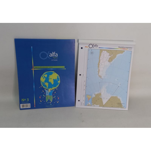 MAPA N?3 X40 ARGENTINA CONTINENTAL POLITICO ALFA 3140764