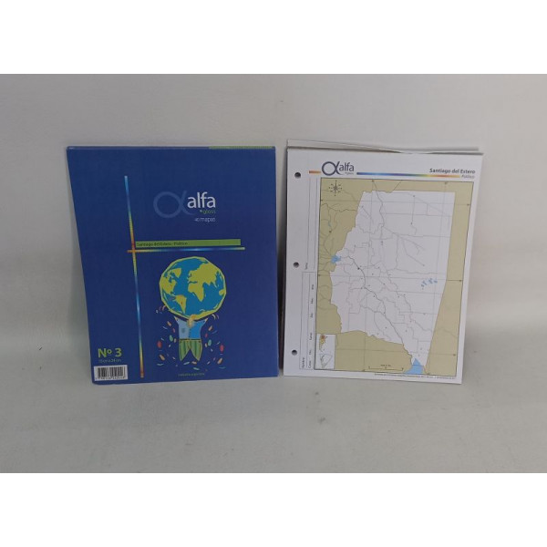MAPA N?3 X40 SANTIAGO DEL ESTERO POLITICO ALFA 3140446