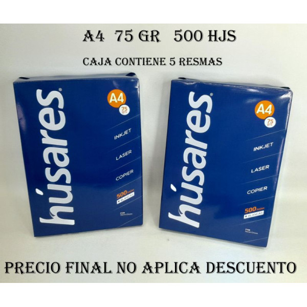 RESMA A4 75 GR 500 HJS HUSARES