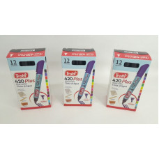 MARCADOR AL AGUA 420 P/RED X 12 NEGRO 1521 TRABI
